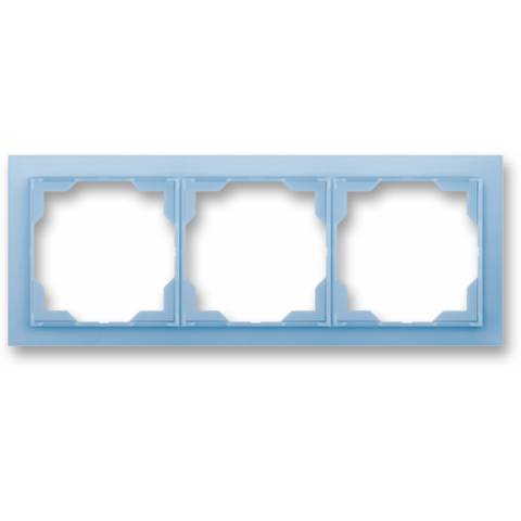 3901M-A00130 41 ABB Neo rámeček třínásobný univrsální vodorovný a svislý   bílá ledová modrá