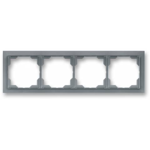 3901M-A00140 44 ABB Neo rámeček čtyřnásobný univrsální vodorovný a svislý   bílá ledová šedá