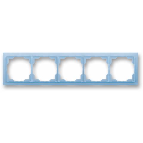 3901M-A00150 41 ABB Neo rámeček pětinásobný univrsální vodorovný a svislý   bílá ledová modrá