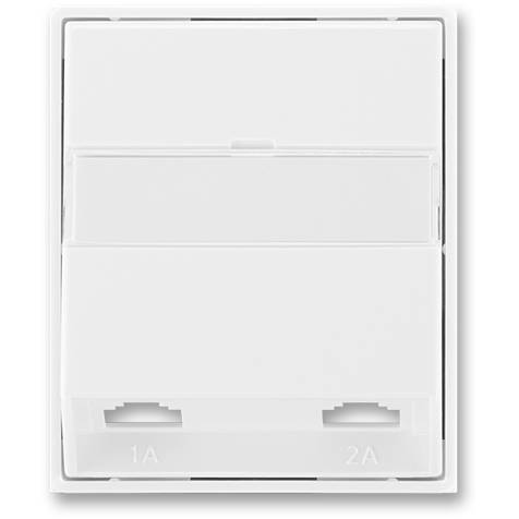 ABB 5013E-A00215 03 Kryt zásuvky telefonní dvojnásobné (pro přístroj 5013U) bílá/bílá