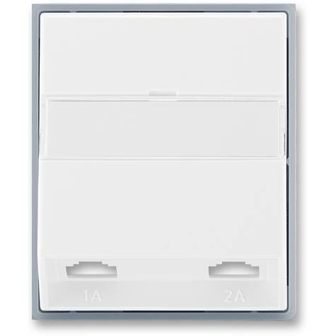 ABB 5013E-A00215 04 Element Kryt zásuvky telefonní dvojnásobné (pro přístroj 5013U) bílá/ledová šedá