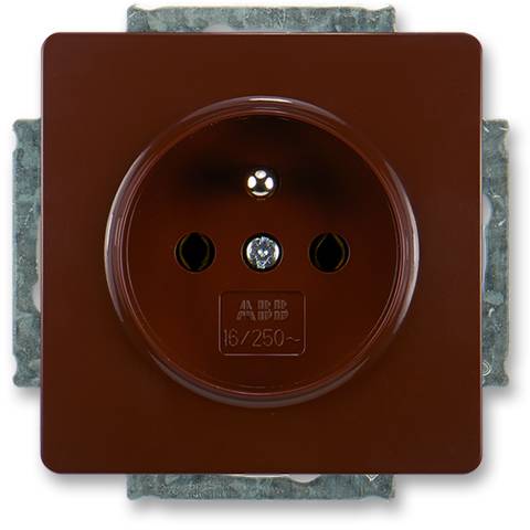ABB 5518G-A02349 H1 Swing Zásuvka jednonásobná s ochranným kolíkem hnědá