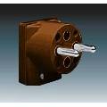 ABB 5536-2159 H1 Plug with side outlet, 16 A, brown