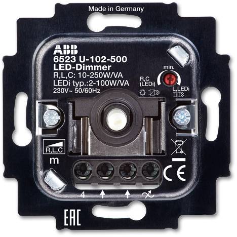 ABB 6512-0-0335 Stmívač otočný pro regulovatelné LED žárovky 2-100 W