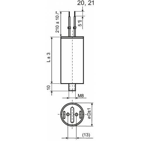 DNA 32mF/LCP0320021/250V kompenzační kondenzátor