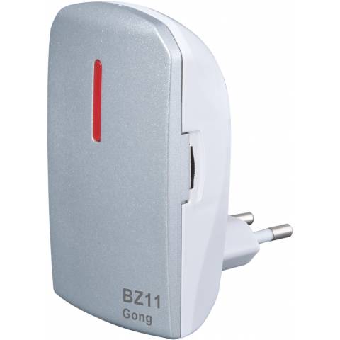 Elektrobock BZ11 bezdrátový zvonek do zásuvky stříbrný