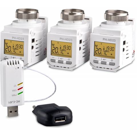 Elektrobock HC-PH-HD23 SET3 Home Control Set termostatických hlavic