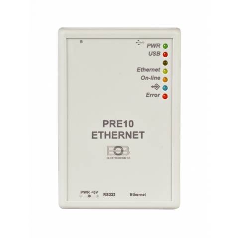 Elektrobock PRE10 prevodník RS232 na Ethernet