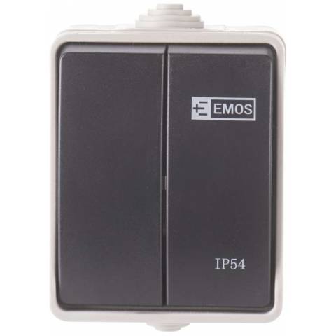 EMOS A1398.1 Přepínač 250 V/10 AX IP54 2 tlačítka