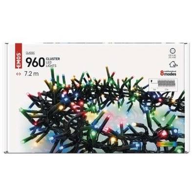 EMOS D4BM05 LED vánoční řetěz – ježek, 7,2 m, venkovní i vnitřní, multicolor, programy, časovač