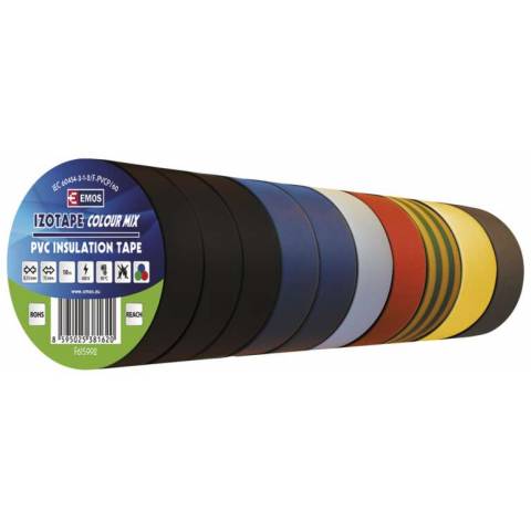 EMOS F615992 Izolační páska PVC 15mm / 10m barevný mix