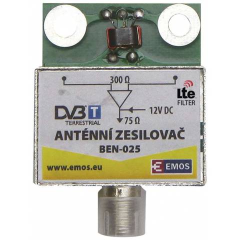 EMOS J5802 Anténní předzesilovač 25dB VHF/UHF