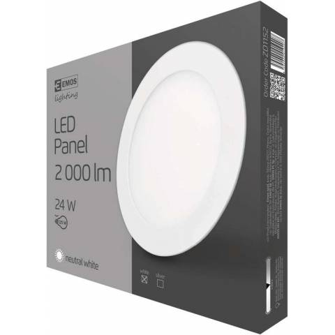 EMOS Lighting ZD1152 LED panel 297mm, kruhový vestavný bílý, 24W neutrální bílá
