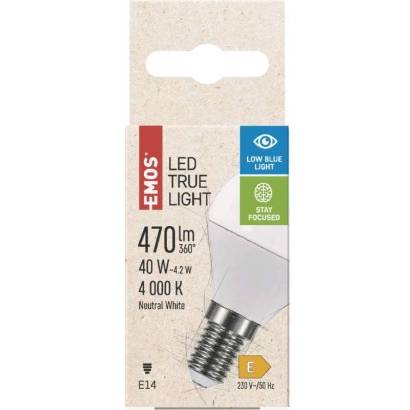 EMOS Lighting ZQ1226 LED žárovka True Light 4,2W E14 neutrální bílá