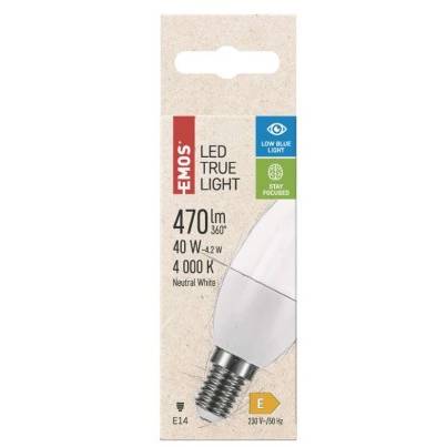 EMOS Lighting ZQ3225 LED žárovka True Light 4,2W E14 neutrální bílá
