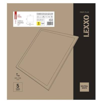 EMOS Lighting ZR1642 LED panel LEXXO backlit 60×60, čtvercový vestavný bílý, 34W neutr. b.