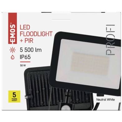 EMOS Lighting ZS2742 LED reflektor PROFI s pohybovým čidlem, 50W neutrální bílá