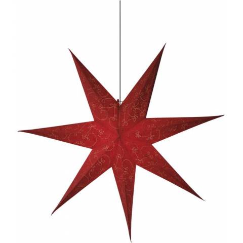 EMOS Lighting ZY2249 LED vánoční hvězda papírová červená, 75cm, teplá b.