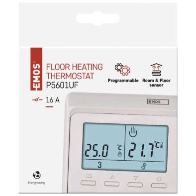 EMOS P5601UF Izbový termostat pre podlahové vykurovanie, káblový, P5601UF