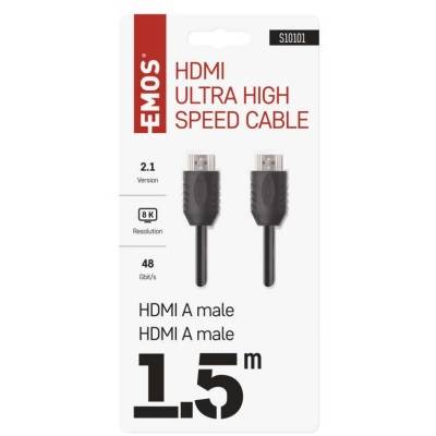 EMOS S10101 HDMI 2.1 high speed kabel A vidlice – A vidlice 1,5 m