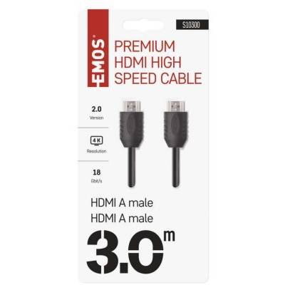 EMOS S10300 HDMI 2.0 vysokorýchlostný kábel A vidlica - A vidlica 3 m