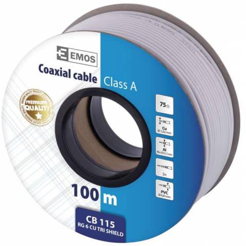 EMOS S5272 Koaxiální kabel CB115, 100m