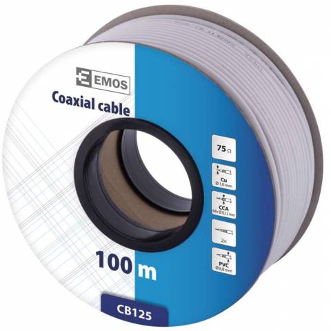 EMOS S5385 Koaxiální kabel CB125, 100m