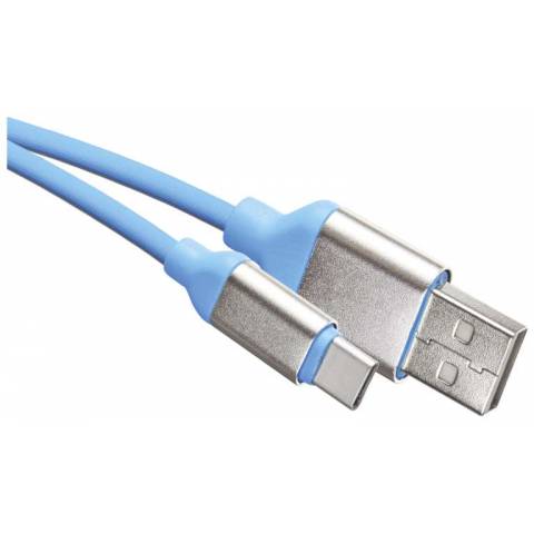 EMOS SM7025B USB kabel 2.0 A/M - C/M 1m modrý