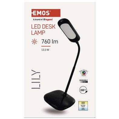 EMOS Z7629B LED stolní lampa LILY, černá