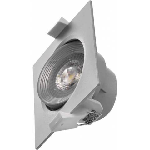 Emos ZD3660 LED bodové svítidlo stříbrné, čtverec 5W teplá bílá