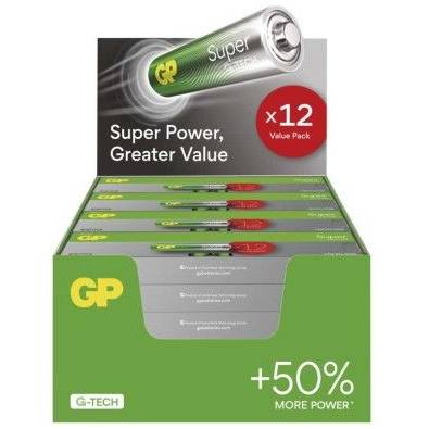 GP B0124T GP Super AA (LR6) alkaline battery, 288 pcs, display box