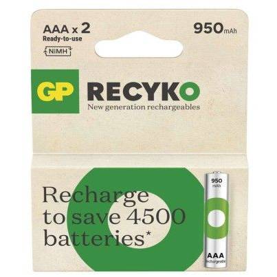 GP B25112 Wiederaufladbare Batterie GP ReCyko 950 AAA (HR03)