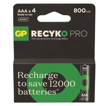 GP B26184 Wiederaufladbare Batterie GP ReCyko Pro Professional AAA (HR03)