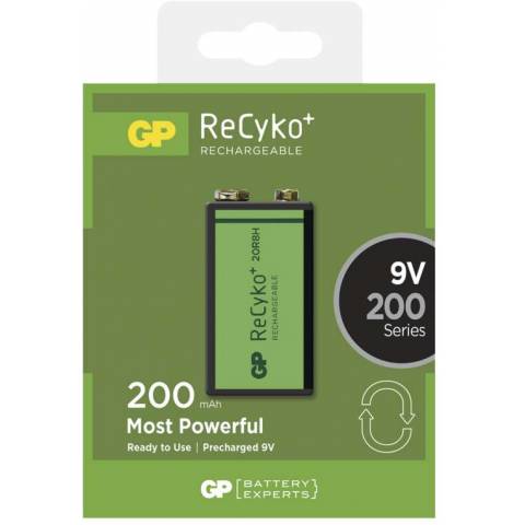 GP Batteries B0852 Nabíjecí baterie GP ReCyko+ 6F22 (9V), krabička