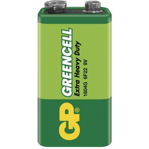 GP B1250 baterie Greencell 6F22 (9V), 1 ks ve fólii