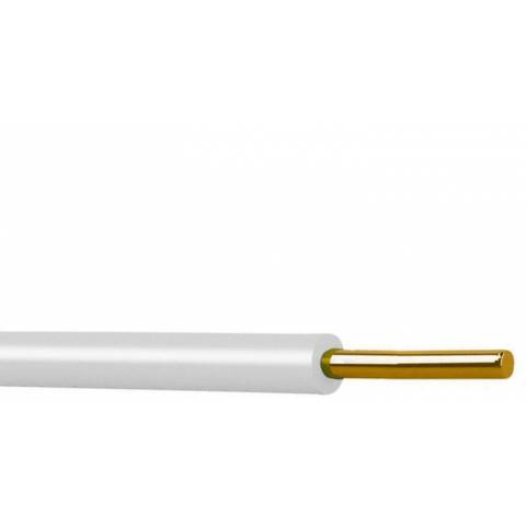H05V-U 1mm (CY) bílý kabel