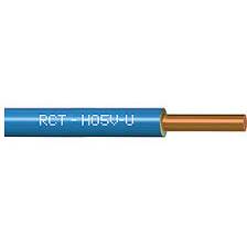 H07V-U 4mm (CY) sv.modrý kabel