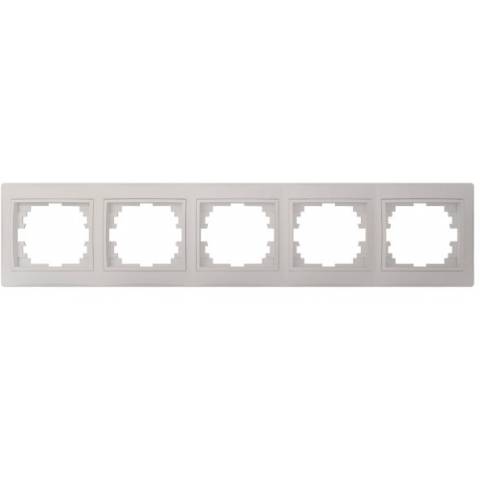 Kanlux 25002 DOMO Pětinásobný horizontální rámeček - perleťově bílá