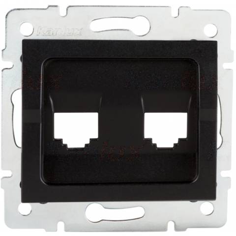 Kanlux 33570 LOGI   Adaptér datové zásuvky 2xRJ45 - černá matná