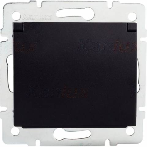 Kanlux 33607 LOGI   Zásuvka IP44 - černá matná