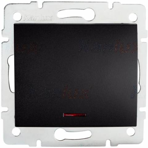 Kanlux 33622 LOGI   Jednopólový vypínač s LED - černá matná