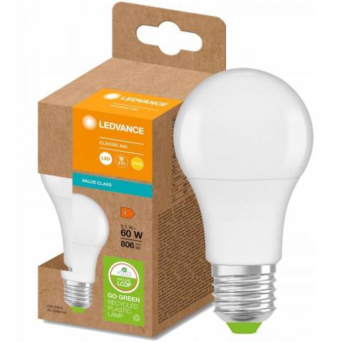 Ledvance 4058075824737 LED-Glühbirne aus recyceltem Kunststoff E27 8,5 W