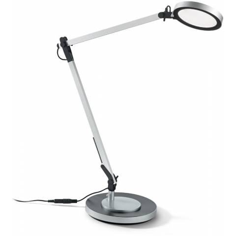 Masívne 204895 Led stolová lampa ideal lux futura tl1 alluminio sivá