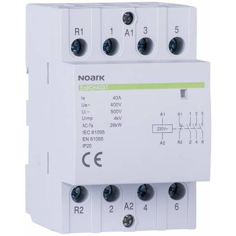 Installation contactor Ex9CH40 40 220/230V 50/60Hz Noark