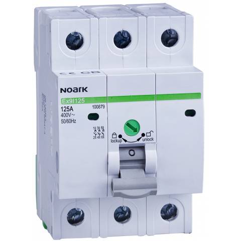 Installation switch Ex9I125 3P 100A Noark