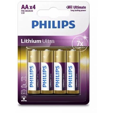 Philips 8712581359553 Alkalibatterie AA/FR6 4KS FR6LB4A/10