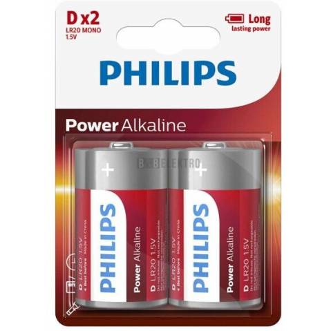 Baterie Power Alkaline D LR20P2B/10 blistr 2xLR20