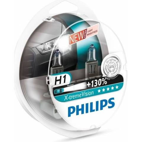 Car bulbs Philips X-tremeVision H1 12V 55W P14.5S pack 2pcs