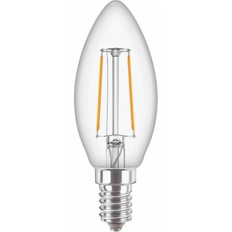 Philips CorePro LEDCandle ND 2-25W E14 B35 827 CL G candle bulb