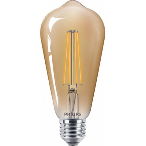 LED E27 baňka zlatá náhrada 50W žárovky spotřeba 8W barva 3000°K nestmívatelné